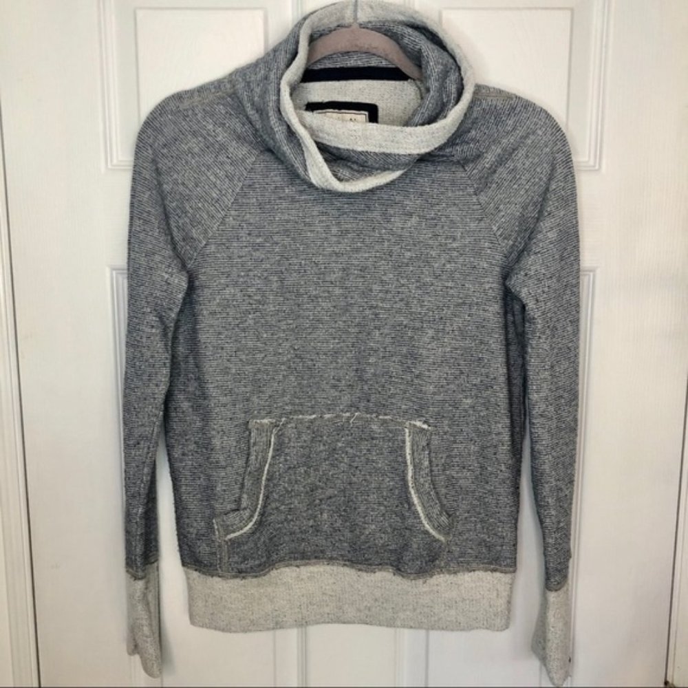 Abercrombie Striped Cowl-neck Cozy Sweater small